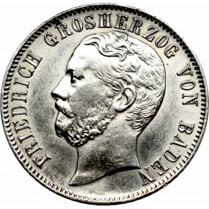 Niemcy, Badenia, 1/2 Guldena 1869