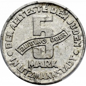 Litzmannstadt Ghetto, 5 mark 1943 - PCGS MS63