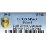 Getto w Łodzi, 5 marek 1943 - PCGS MS63