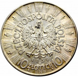 II Republic of Poland, 10 zloty 1939 Pilsudski