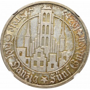 Wolne Miasto Gdańsk, 5 guldenów 1923 - NGC MS63