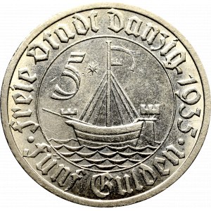 Wolne Miasto Gdańsk, 5 guldenów 1935