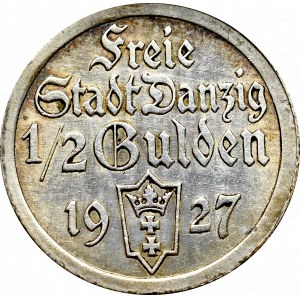 Wolne Miasto Gdańsk, 1/2 guldena 1927
