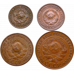 Soviet Union, Lot 1-5 kopecks 1924