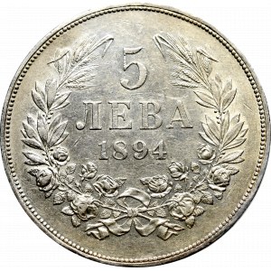 Bulgaria, 5 leva 1894