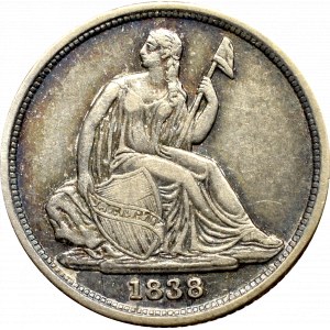 USA, One dime 1838 - Seated Liberty Dime