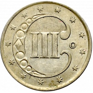 USA, 3 centy 1851, Nowy Orlean