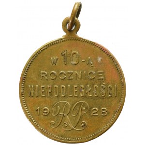 II RP, Medal Województwo Nowogródzkie w 10-lecie Niepodległości - rzadkość brąz