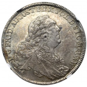 Germany, Saxony, Friedrich August II, Thaler 1763 - NGC MS62