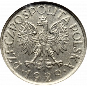 II Rzeczpospolita, 1 złoty 1929 - NGC MS62