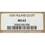 II Republic of Poland, 1 zloty 1929 - NGC MS62