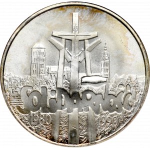 III RP, 100.000 złotych 1990 Solidarność - NGC MS64