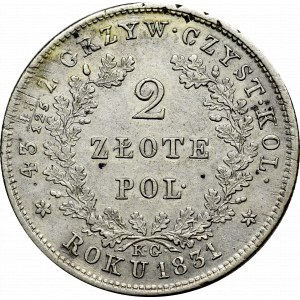 Poland under Russia, November Uprising, 2 zloty 1831