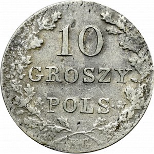 Powstanie Listopadowe, 10 groszy 1831 - łapy orła proste rzadszy