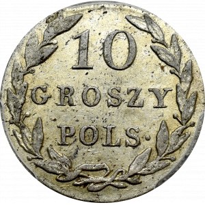 Królestwo Polskie, Aleksander I, 10 groszy 1825 IB - PCGS AU55