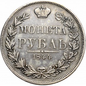 Poland under Russia, Nicholas I, Rouble 1844 MW, Warsaw