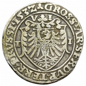 Sigismund I the Old, 6 grossus 1532, Thorn - Majnert forgery