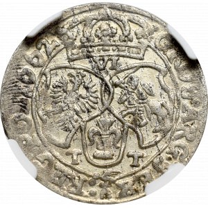 Jan II Kazimierz, Szóstak 1662, Bydgoszcz - NGC MS63