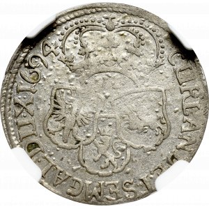 Duchy of Courland, Friedrich Casimir, 6 groschen 1694, Mitau