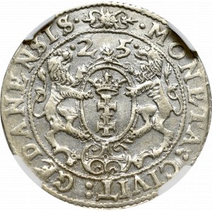 Sigismund III, 18 groschen 1625, Danzig - NGC AU58