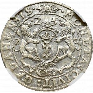Zygmunt III Waza, Ort 1625, Gdańsk - PR NGC AU58