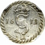 Sigismund III, 2 denarii 1611, Vilnius - NGC MS63