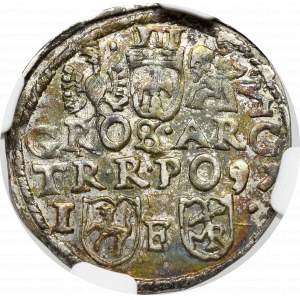 Sigismund III, 3 groschen 1597, Lublin - NGC AU58