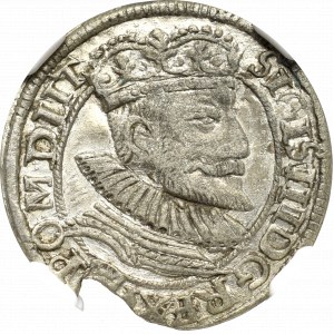 Sigismund III, Groschen 1593, Olcusia - NGC AU58