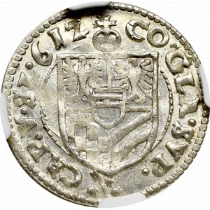 Śląsk, Księstwo Ziębicko-Oleśnickie, Karol, 3 krajcary 1612, Oleśnica - NGC MS66