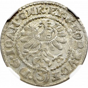 Schlesien, Duchy of Brieg, John Christian and Georg Rudolf, 3 kreuzer 1610, Reichenstein - NGC MS64