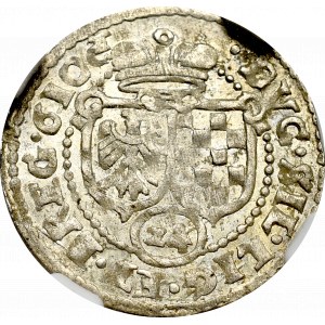 Schlesien, Duchy of Brieg, John Christian and Georg Rudolf, 3 kreuzer 1610, Reichenstein - NGC MS64