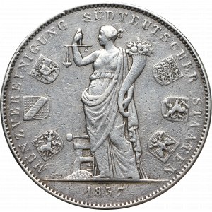 Niemcy, Bawaria, Dwutalar=3-1/2 guldena 1837 - unia monetarna