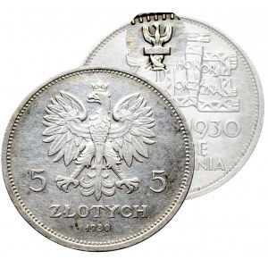 II Republic of Poland, 5 zloty 1930 November Uprising