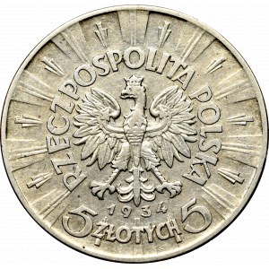 II Republic of Poland, 5 zloty 1934 Pilsudski