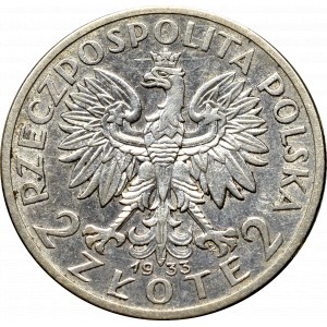 II Republic of Poland, 2 zloty 1933 Polonia