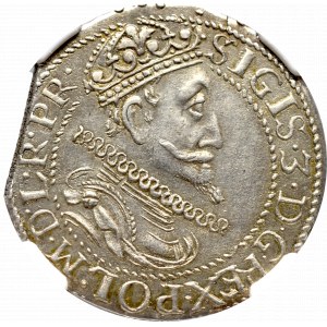 Sigismund III, 18 groschen 1613, Danzig - NGC AU58