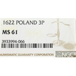 Sigismund III, 1,5 groschen 1622, Bromberg - NGC MS61