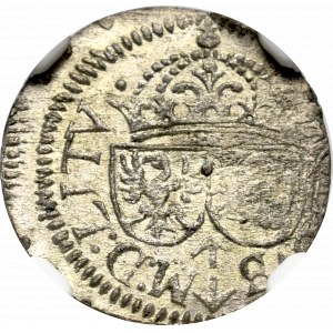 Zygmunt III Waza, Szeląg 1614, Wilno - NGC MS63