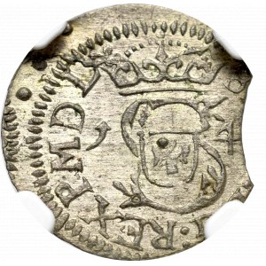 Zygmunt III Waza, Szeląg 1614, Wilno - NGC MS61