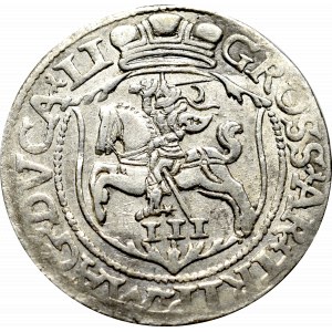 Sigismund II Augustus, 3 groschen 1563, Vilnius - L/LI