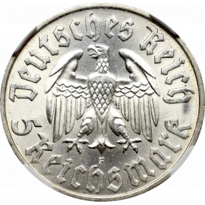 Germany, 5 mark 1933 F, Stuttgart - Luther NGC MS64