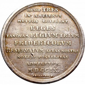 Germany, Saxony, Medal Alliance of 3 Friderichs 1709
