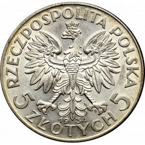 II Republic of Poland, 5 zloty 1934 Polonia