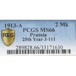 Germany, Preussen, 2 mark 1913 - PCGS MS66