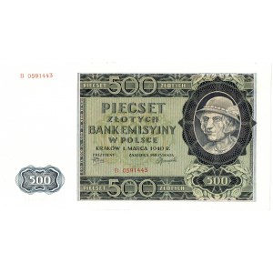 Allgemeiner Staat, 500 Zloty 1940 B