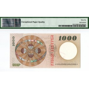 PRL, 1000 Zloty 1965 S, MODELL - PMG 66EPQ