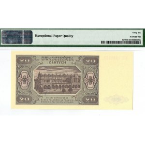 PRL, 20 Zloty 1948 KE - PMG 66EPQ