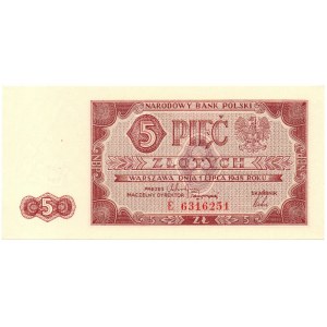 PRL, 5 złotych 1948 E