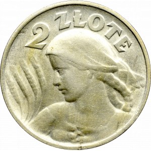 II Rzeczpospolita, 2 złote 1924 (odwrotka), Filadelfia Kobieta i kłosy