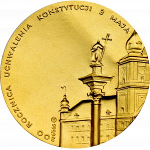 III RP, Medal 200 Rocznica uchwalenia konstytucji 3 Maja - złoto